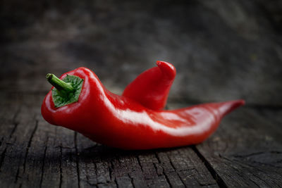 Close-up of bell pepper on table