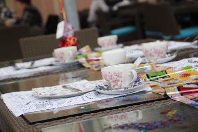 Close-up of food on table