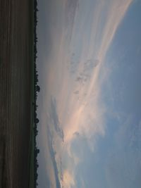 Scenic view of landscape against sky at sunset