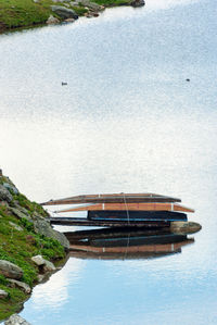 High angle view of a boat