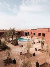 Built structures on beach