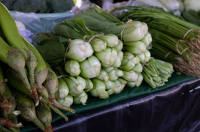 Bunch of vegetables in the retail store 