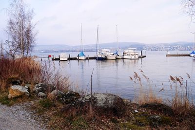 Boats in sea