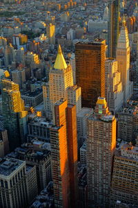 Aerial view of buildings in city