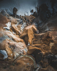 Rock formations by water