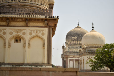 Low angle view of historical building against clear sky