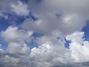 Low angle view of clouds in sky