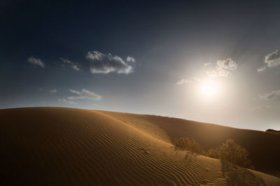 Scenic view of desert against sky