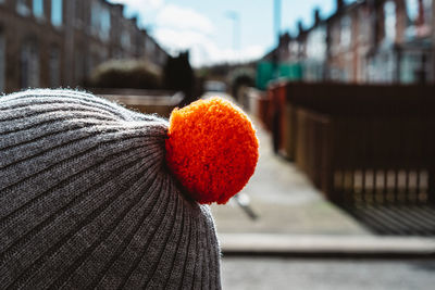 Close-up of person with hat