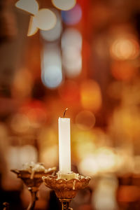 Close-up of candles