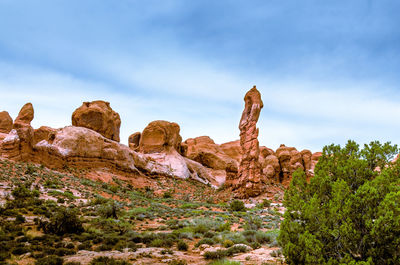 Rock formations in a desert