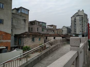 Old houses beside a bridge