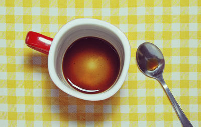 Directly above shot of tea on table