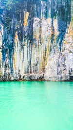 Rock formations in sea