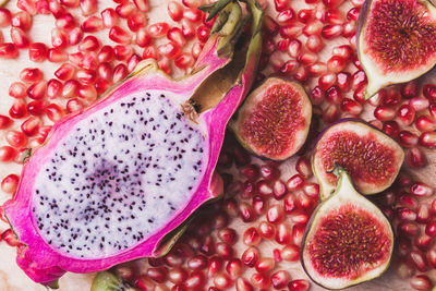 Close-up of fruits in plate