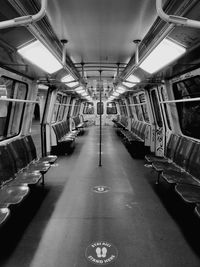 Empty seats in train