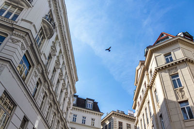 Low angle view of buildings in city