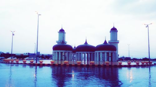 Facade of church against sky