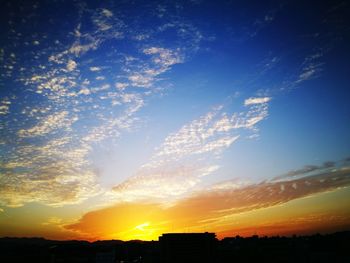 Scenic view of sky during sunset