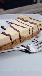 Close-up of cake in plate