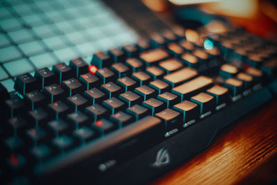 Close-up of computer keyboard