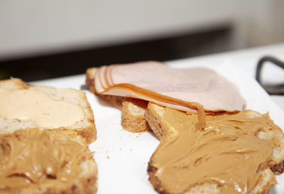 Close-up of dessert on table