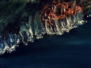 Panoramic view of frozen sea