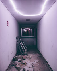 Interior of abandoned house