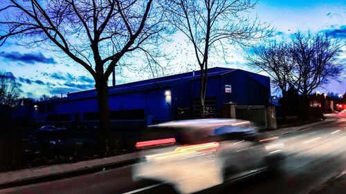 Cars moving on road