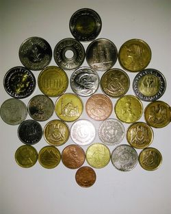 Close-up of coins