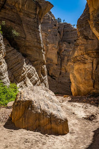 Rock formations on land