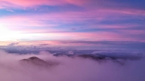 Aerial view of clouds in sky