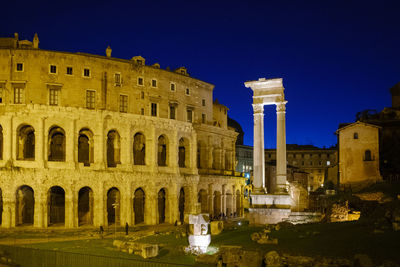 View of historical building against sky at night