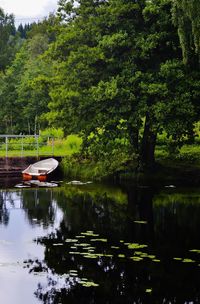 Scenic view of calm lake