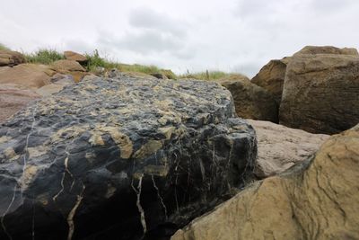 Rock formations against sky
