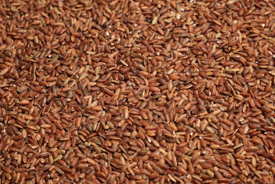Uncooked red rice wallpaper. long brown rice surface. close up. grains fall poured a stack.  export