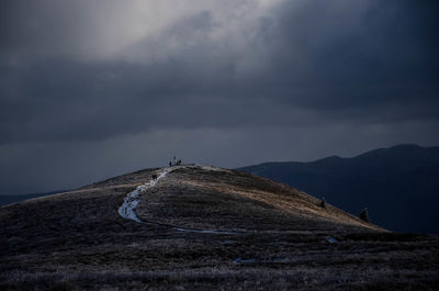 Scenic view of mountain against sky