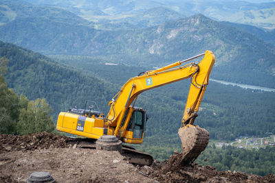 High angle view of construction site