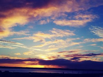 Low angle view of sky during sunset