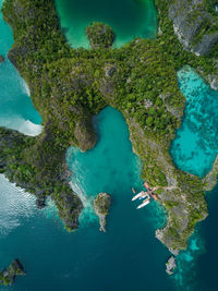 High angle view of swimming pool