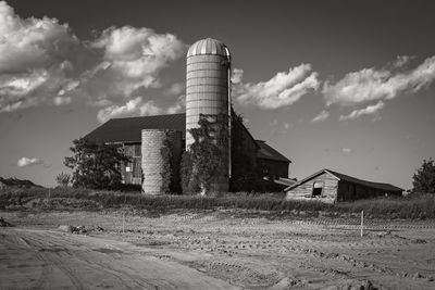 A abandoned old barn and farm about to be torn down for a new suburban housing development
