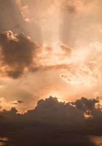 Low angle view of cloudy sky