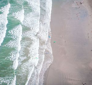 Full frame shot of sea,tofino beach vancouver island from above
