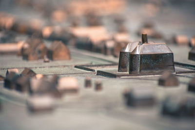 Close-up of metal container