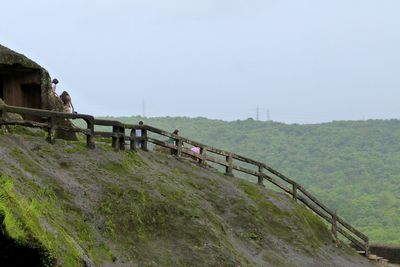 Scenic view of landscape against clear sky