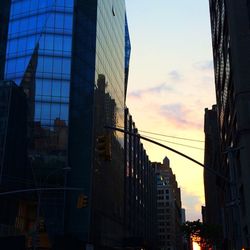 Low angle view of modern building against sky