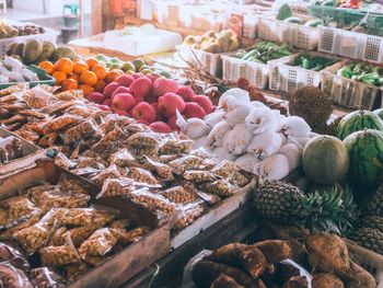 Various fruits for sale in market