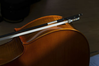 Close-up of violin