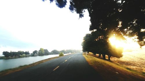 Country road at sunset