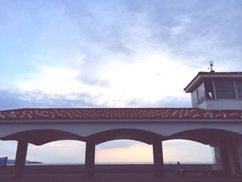 Low angle view of bridge against sky